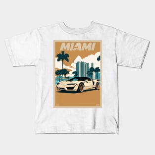 Miami Honda NSX Travel Art Poster Kids T-Shirt